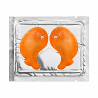 Masque Hydrogel Orange pour les Yeux, Patchs au Collagène Hydrolysé, Éclaircissant, Hydratant, Raffermissant, Anti-rides, Soin Cernes, Logo Personnalisé OEM