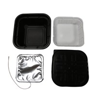 Boîte d'emballage alimentaire auto-chauffante à cordon de tirage pour Hot Pot, MRE et plats préparés