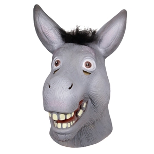 Máscara de Látex de Burro <span class=keywords><strong>Feliz</strong></span> Realista y Adorable para Navidad, Máscara de Disfraces para Adultos, Máscara de Cosplay para Fiestas - Product Image 2