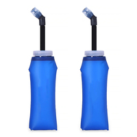 Bouteille d'eau souple portable sans BPA, légère et étanche avec paille, poche à eau personnalisable avec logo imprimé, accessoire de sport
