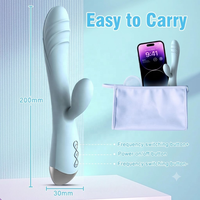 Vibrateur Lapin en Gros pour Femmes, Stimulateur Clitoridien Courbé Réaliste pour Point G, Masseur Nervuré Portable, Jouets Sexuels pour Adultes