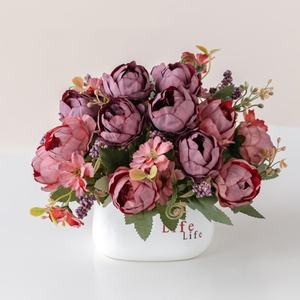 H446 Diseños Modernos de Flores Artificiales de Alta Gama, Arreglos Decorativos Hechos <span class=keywords><strong>a</strong></span> Mano para Mesa de Comedor, <span class=keywords><strong>Refrigerador</strong></span> y Oficina - Product Image 5