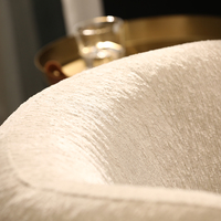 Fauteuil d'appoint en bois massif, fauteuil de détente rembourré, pivotant à 360 degrés, pour salon