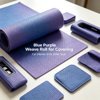 Rouleau de cuir synthétique bleu violet en silicone, résistant aux taches, facile à nettoyer, pour l'intérieur de voiture, les canapés et les sièges de trottinettes électriques