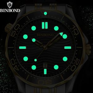 Binbond 2820 di lusso Multi-funzionale orologio al quarzo orologio di moda moda Casual moda luminoso lancette orologio da uomo per uomo riloj - Product Image 4