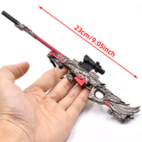 Высококачественная модель игрушечного пистолета AWM Inferno Dragon в игровом стиле, 23 см, с разборной конструкцией, из цинкового сплава, металлический брелок-модель