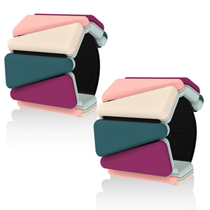1lb 2lb Custom Wearable Triangle Bangles Silicone Pilates Velcro Adjustable Ankle Wrist <b>Weights</b> for <b>Women</b> Men and Kids - Product Image 1