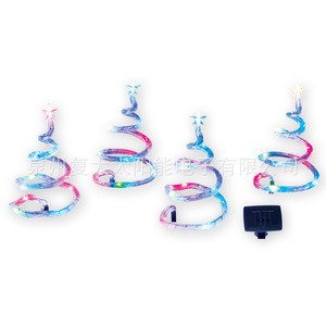 Solar Christmas <b>Tree</b> Lights Led Spiral Outdoor Garden Decor White Waterproof Ip65 - Product Image 3