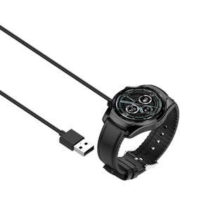 1M negro para <span class=keywords><strong>Ticwatch</strong></span> <span class=keywords><strong>Pro</strong></span> 5 Enduro Atlas Smart Watch cargador USB adaptador de cable Cable de carga magnético - Product Image 6