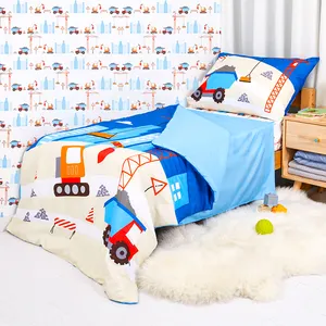 طقم سرير للأولاد مكون من 4 قطع لجميع المواسم، طقم أغطية سرير للأطفال - Product Image 1