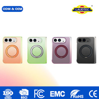 Étui de téléphone magnétique rotatif de luxe Laudtec pour iPhone Duo, matériau PC ultra-léger anti-taches, certifié ISO