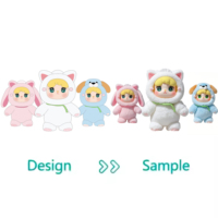 Poupée en peluche visage en vinyle personnalisé avec tête en résine personnage d'anime mascotte jouet poupée en peluche visage en vinyle pour cadeau