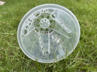 Pots de fleurs en plastique transparent respirant en PP de 5 pouces avec une capacité de 0,5 L pour une utilisation suspendue et au sol