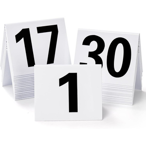 Porte-cartes de table en acrylique double face pour table de mariage 1-25, pour banquets de restaurant et réception - Product Image 5