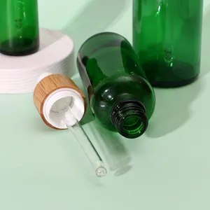 Förderung Chinesischer Hersteller 18/410 Ätherisches Öl Glasflasche Bambus-Tropfer kappe