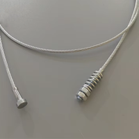 Câble d'ascenseur pour porte de palier, diamètre 3 mm, longueur 1350 mm, tige filetée 6 mm, pièces de rechange pour ascenseur