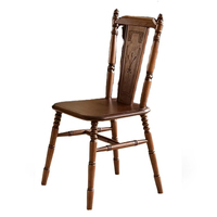 Chaise de salle à manger en bois massif avec dossier, style chinois ancien, pour la maison et les restaurants