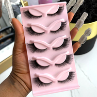 Cils en vison 3D, 5/8/10 paires, faux cils naturels, volumineux, doux, effet wispy, longs, spectaculaires, cils croisés en bande