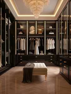 2025 New Luxury Wooden <b>Wardrobe</b> Closet Cloakroom Customizable China Manufacturing Factory Wholesale - Product Image 6