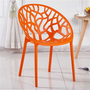 Sedia da Pranzo Moderna Personalizzata in Plastica con Motivo Traforato per Ristoranti Fast Food, in PP Colorato - Product Image 5