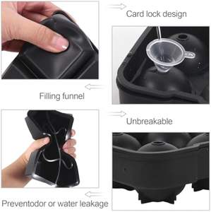 Bpa Livre Logotipo Personalizado Bandeja De Cubo De Gelo Esfera De Silicone Fabricante Quadrado Grande Com Tampa Moldes De Gelo para Whisky Cocktail Bourbon - Product Image 4