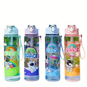 800ml Creative Pattern Space <b>Cup</b> Cartoon PC <b>Plastic</b> for Water Bottle Children's Outdoor Dishwasher Safe Hand Wash Only - Product Image 1