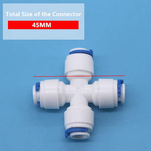 ข้อต่อไฮโฟลว์แบบกด HYNEON ขนาด 1/4 นิ้ว ผลิตจาก POM สีขาว แบบ 4 ทาง สำหรับเครื่องกรองน้ำ <span class=keywords><strong>RO</strong></span> ใช้ในบ้านและธุรกิจ - Product Image 5