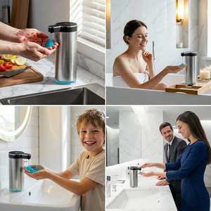 New Liquid Hand Wash Dispenser Automatic Foaming Soap Dispenser Smart Touchless Kitchen Bathroom <b>Pump</b> - Product Image 4