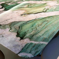 Ensemble de table à manger en marbre naturel de luxe italien de haute qualité, personnalisable, vert Baidafei