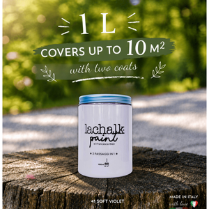 41 SOFT VIOLET 1lt LaChalk the evolution of <b>chalk</b> paint Where <b>chalk</b> meets resin: Hybrid <b>Chalk</b> Resin Paint made in Italy - Product Image 2