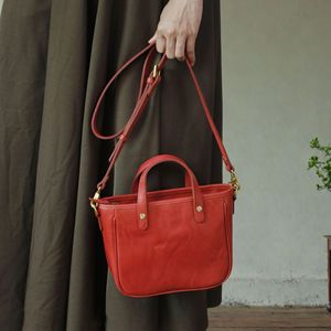 Women's Genuine Leather Handbag Red Avocado Green Top Layer Cowhide Shoulder <b>Bag</b> Crossbody <b>Bag</b> Everyday Use Durable - Product Image 4