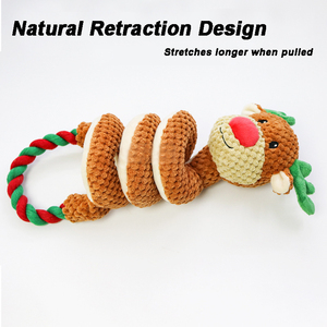 Custom Christmas Dog Puzzle Interactive Squeaky Plush Toy for <b>Pet</b> Movement and Play - Product Image 3