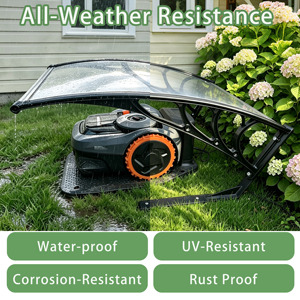 Protection UV résistant aux intempéries Robot tondeuse <span class=keywords><strong>Garage</strong></span> avec feuilles de PC et supports <span class=keywords><strong>en</strong></span> métal - Product Image 3