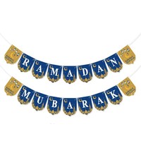 Nouveau Eid Mubarak papier bannière Ramadan Mubarak papier bannières pour musulman islamique fête bricolage maison suspendus décorations Eid cadeaux
