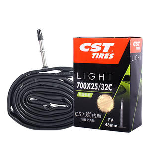 Chambre à air légère pour pneus de vélo 700x18 25C, valve Presta en laiton 48 mm, pour roue de 27,5 pouces, pour vélo de route - Product Image 2