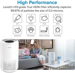 Hifine 2 paket 3 1 gerçek HEPA LEVOIT yüksek verimli aktif karbon hava temizleyici yedek filtre Vista için 200-RF - Product Image 6