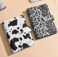 Carnet de budget A6 personnalisé en cuir PU avec spirale, couverture de carnet de notes A6 en gros avec pochette