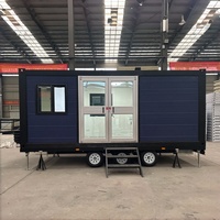 Casa Contenedor Prefabricada de 20 pies, Directo de Fábrica, Casa Móvil de Alta Calidad, Edificio Modular para Camping, Remolque, Tienda Móvil