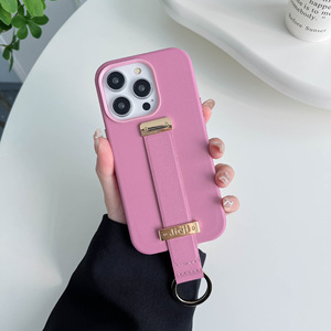 Bán Buôn Sang Trọng Handmade PU Da Dây Đeo Tay Đứng Trường Hợp Đối Với <span class=keywords><strong>iPhone</strong></span> 16 17 Pro Max Da Trường Hợp Với Dây Đeo Cổ Tay Dây Đeo Chân Đế - Product Image 2