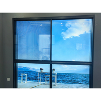 Maison NFRC Portes et fenêtres en verre à double vitrage anti-ouragan et fenêtres coulissantes horizontales en aluminium de remplacement