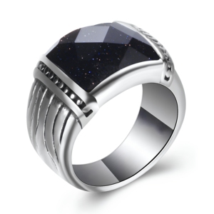 Yunnique Titanium Steel <b>Opal</b> Geometric Prong Setting Unisex Wedding <b>Ring</b> FY21041 Gift Fashion Jewelry - Product Image 6