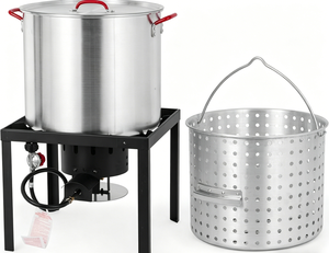 Juego <span class=keywords><strong>para</strong></span> cocinar mariscos al aire libre, olla de aluminio de 80 cuartos, quemador de 110000 BTU y regulador de 10 PSI <span class=keywords><strong>para</strong></span> cangrejos de río, cangrejos y camarones - Product Image 6