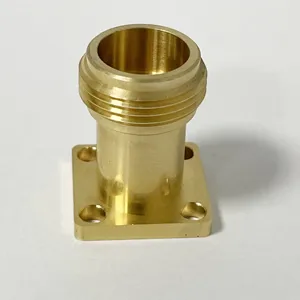 Dongguan Manufacturing Precision Hardware Non-standard Processed Brass Coaxial RF Connector Parts