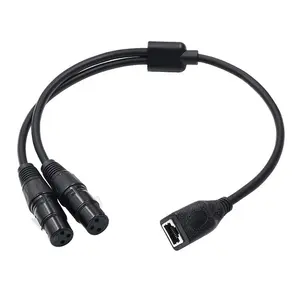 גבוהה באיכות XLR כדי RJ45 נקבה זכר אודיו מחבר כבל עבור שלב תאורה