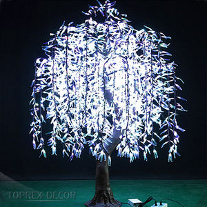 شجرة الصفصاف الأبيض الجديدة مع إضاءة LED مقاومة للماء، زينة عيد الميلاد، نبات اصطناعي للبيع - Product Image 3