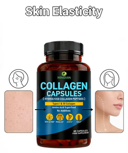 Complément alimentaire en capsules de collagène complexe OEM/ODM, acide hyaluronique et vitamine C, soutien de la peau, des cheveux, des ongles, des articulations, santé osseuse - Product Image 5