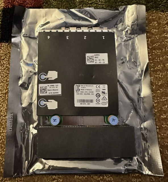 Intel Dells 68M95 X710 4-Port RNDC 10GbE DA/SFP+ Ethernet Daughter Card