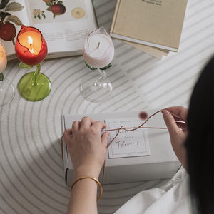 Romántica vela de libro perfumada 'Rose Love' para Navidad Día de San Valentín compromiso vela de cristal nicho linterna titular caja de regalo para - Product Image 4