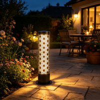 Lampes solaires de jardin modernes, imperméables, à lumière chaude, pour pelouse, éclairage décoratif de paysage, lampadaire de cour
