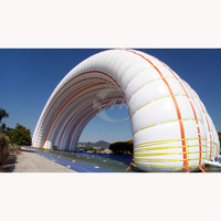 Grande tente gonflable faite sur commande de structure de bâtiment de dôme d'air pour le stockage de hangar de hangar d'hélicoptère de la publicité